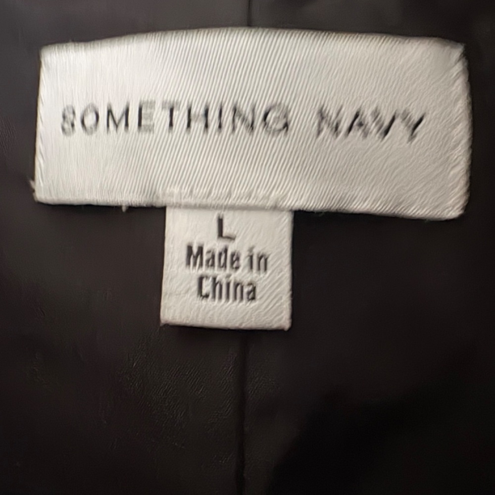 NEW "SOMETHING NAVY🔥" Color Black Teddy Patch Pocket Warm Winter Jacket Large L - Picture 5 of 12